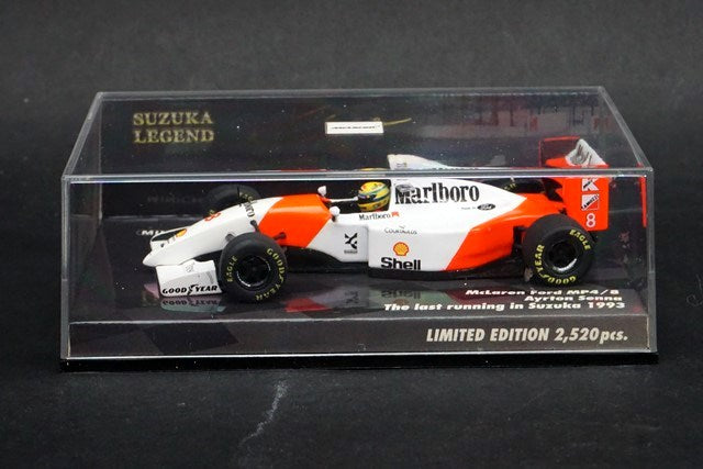 1:43 MINICHAMPS 539934308 McLaren Honda MP4/8 Suzuka 1993 Last Running #8 A.Senna Marlboro