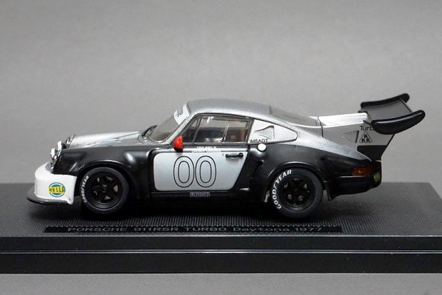 1:43 EBBRO 44019 Porsche 911 RSR Turbo Daytona 1977 #00 Silver / Black