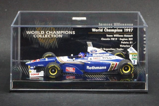 1:43 MINICHAMPS 436970003 Williams Renault FW19 World Champion J.Villeneuve 1997 #3 Rothmans