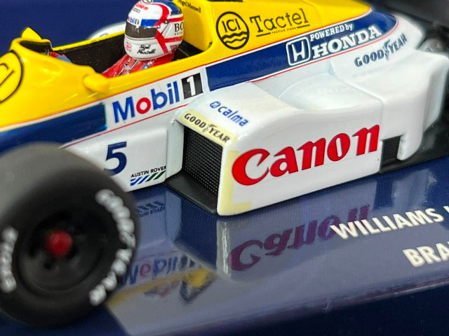 1:43 MINICHAMPS 400850005 Williams Honda FW10 Brands Hatch Winner 1985 #5 N.Mansell