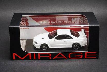 1:43 HPI 8396 MIRAGE Nissan Skyline GT-R V-spec II Nur R34 White model car