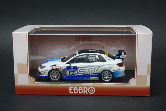 1:43 EBBRO 44988 SUBARU WRX STi Nurburgring 24h Race 2011 #155 model car