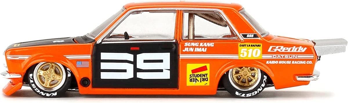 KHMG004 TSM MINI-GT KAIDO HOUSE 1:64 Nissan Datsun 510 Pro Street SK510 Orange LHD