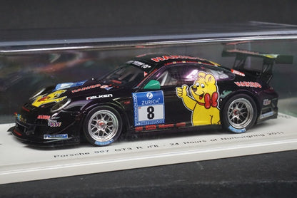 1:43 SPARK SG028 Porsche 997 GT3 R Nurburgring 24h 2011 #8 model car