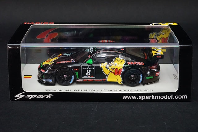 1:43 SPARK SB031 Porsche 997 GT3R SPA 24h 2012 #8 HARIBO model car