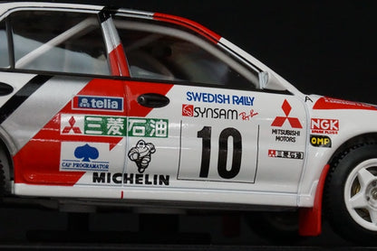 1:43 HPI 8547 MIRAGE Mitsubishi Lancer Evolution II Swedish 1995 #10 model car