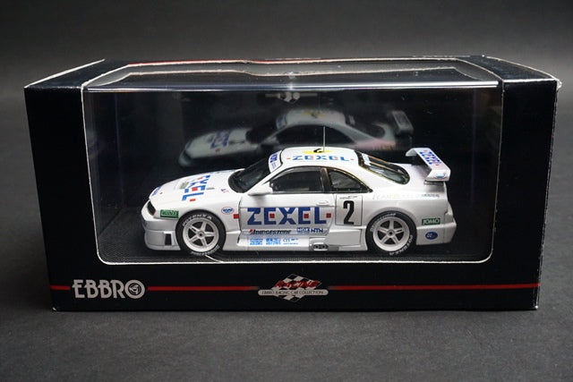 1:43 EBBRO 43978 ZEXEL Skyline R33 JGTC 1996 #2 White model car