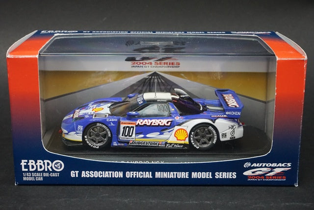 1:43 EBBRO 43577 RAYBRIG Honda NSX JGTC 2004 #100 model car