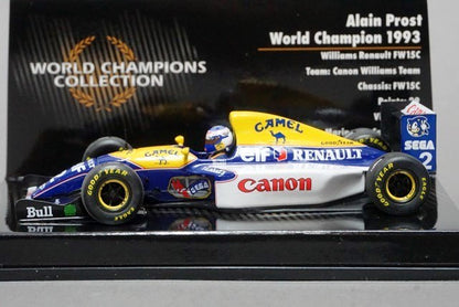 1:43 MINICHAMPS 436930002 Williams Renault FW15C A.Prost World Champion 1993 #2 Camel Spec.