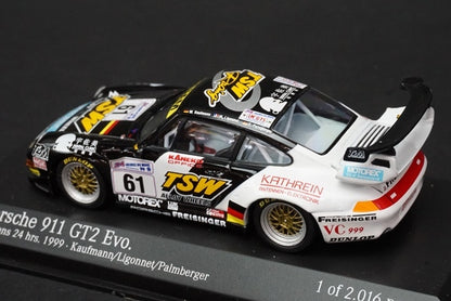 1:43 MINICHAMPS 430996761 Porsche 911 GT2 Evo Le Mans 24h Team Freisinger 1999 #61 Palmenb/Kaufm/Ligonnct model car