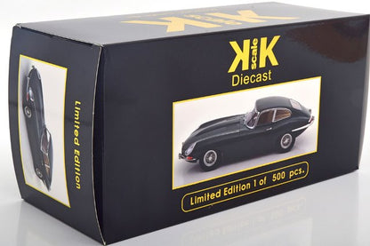 KKDC180433 KK Scale 1:18 Jaguar E-type Coupe Series 1 RHD 1961 British Racing Green/Cream Interior