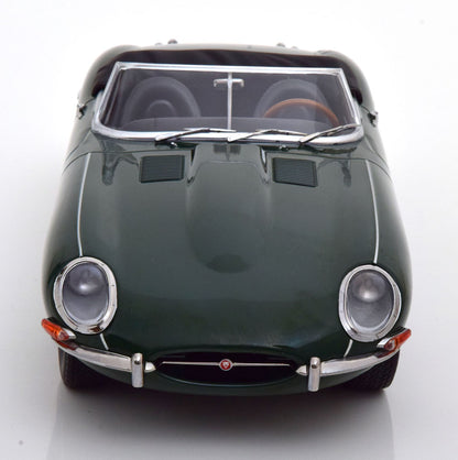 KKDC180481 KK Scale 1:18 Jaguar E-Type Convertible open Series 1 LHD 1961 British Racing Green/Black interieur