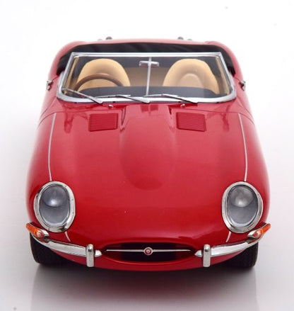 KKDC180482 KK Scale 1:18 Jaguar E-Type Convertible open Series 1 RHD 1961 Red/Creme interieur