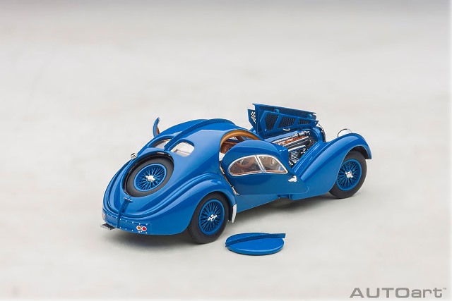 50947 AUTOart 1:43 Bugatti Type57SC Atlantic 1938 Blue / Wire Spoke Wheel model car