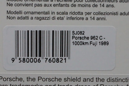 1:43 SPARK SJ082 Porsche 962 C #9 1000km FUJI 1989 model car