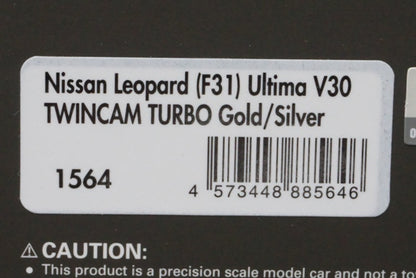 1:43 ignition model IG1564 Nissan Leopard (F31) Ultima V30TWINCAM TURBO Gold 57th Shizuoka Hobby Show Exhibition