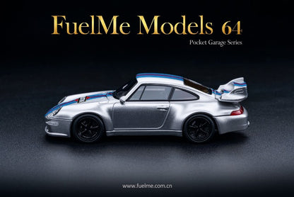 FM64005PG-F Fuelme Models 1:64 Porsche GW Gunther Werks 400R Martini model car