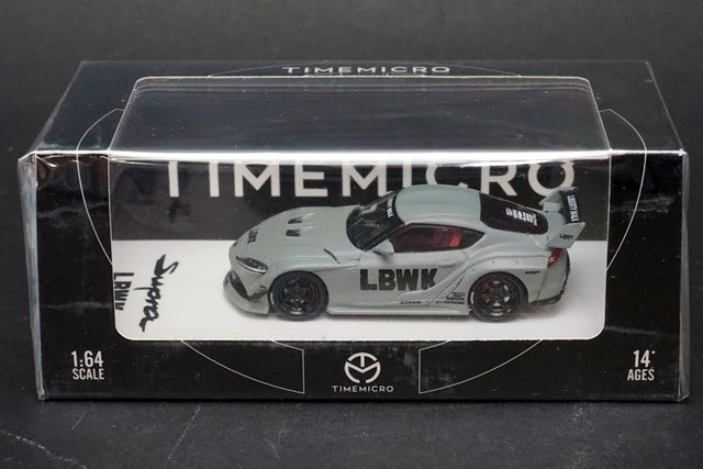 TM Time Micro 1:64 LBWK Toyota Supra A90 Gray model car