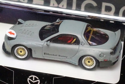 TM Time Micro 1:64 Mazda RX-7 Rocket Bunny Gray model car