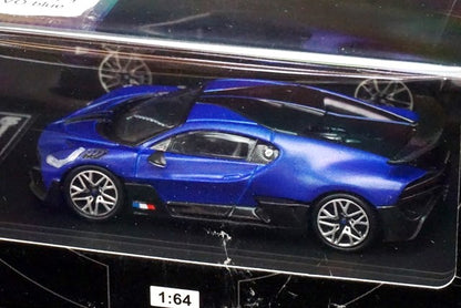 TM Time Micro x Bburago 1:64 Bugatti DIVO Blue model car