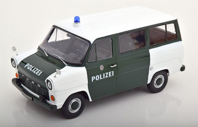 KKDC180466 KK scale 1:18 Ford Transit Bus 1965-1970 Polizei Hamburg Germany Dark Green/White