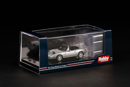 HJ641025ALS Hobby JAPAN 1:64 Mazda Eunos Roadster NA6CE Open Retractable headlights Silverstone Metallic