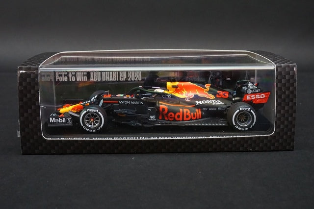 1:43 SPARK SCS211 Red Bull RB16 Honda RA620H Pole Win Abu Dhabi GP 2020 Winner #33 M.Verstappen