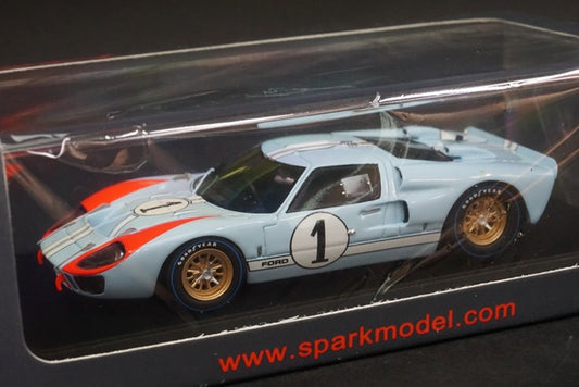 1:43 SPARK S4075 Ford GT40 Mk2 2nd Le Mans 24h 1966 #1