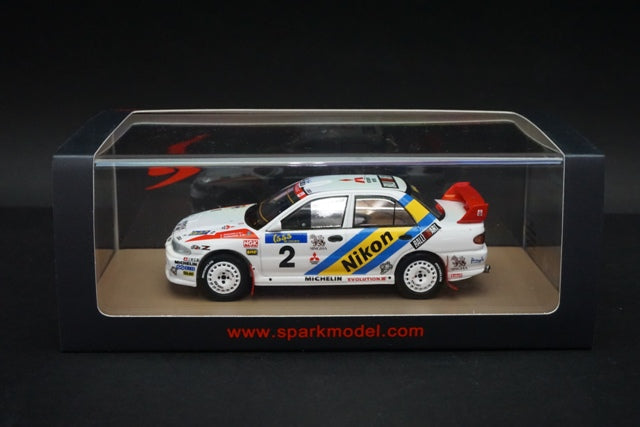 1:43 SPARK S6507 Mitsubishi Lancer Evolution III #2 Winner Rally Hong Kong Beijing  #2 Kenneth Eriksson Staffan Parmander