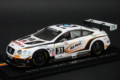 1:43 SPARK SB225 Bentley Continental GT3 Team Parker Racing #31 24h SPA 2018 model car