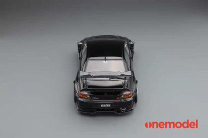 20C03-25 onemodel 1:18 Mitsubishi Voltex EVO IX Carbon Bonnet Version Black