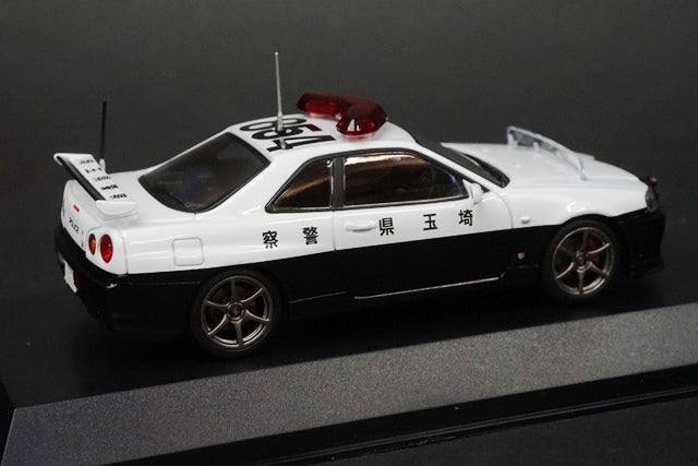 1:43 RAI'S H7430209 Nissan Skyline GT-R V-Spec II BNR34 2002 Saitama Police Highway Traffic Police Corps Vehicle 854