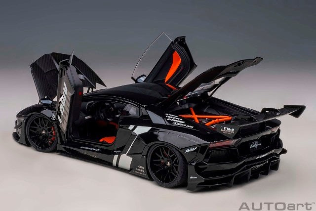 79244 AUTOart 1:18 Liberty Walk LB-WORKS Lamborghini Aventador Limited Edition Black LBWK