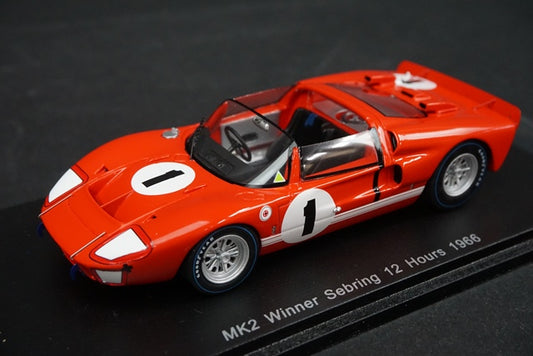 1:43 SPARK 43SE66 Ford GT MK2 Sebring 12h Winner 1966 #1 model car