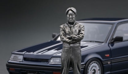 IG2087 ignition model 1:43 Nissan Skyline GTS-R R31 Blue Black With Mr.Hoshino