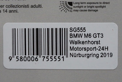 1:43 SPARK SG555 BMW M6 GT3 Walkenhorst Motorsport Nurburgring 24h 2019 #100