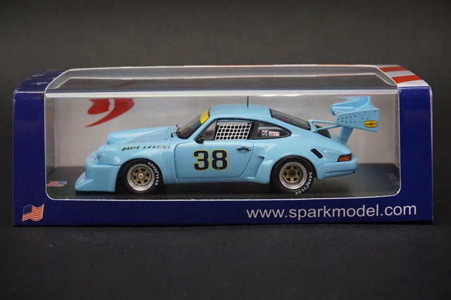 1:43 SPARK US045 Porsche 911 RSR #38 Mid-Ohio 100 Miles 1977 John Paul model car