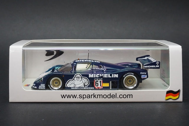 1:43 SPARK SG429 Sauber C9 #61 Winner Nurburgring Supercup 1987 Jean-Louis Schlesser model car