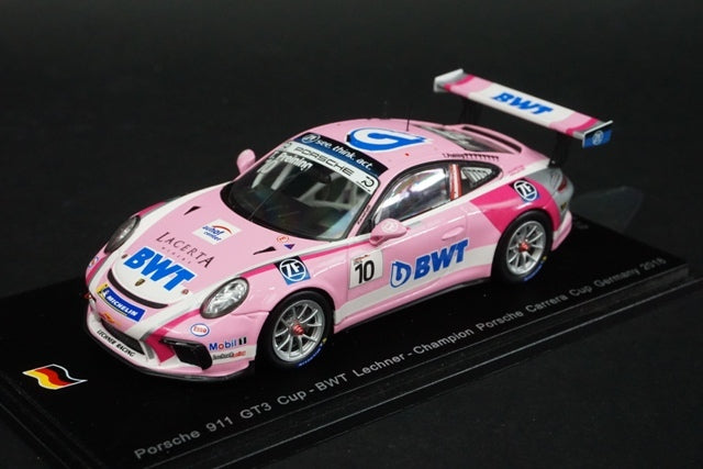 1:43 SPARK SG502 Porsche 911 GT3 Cup BWT Lechner-Champion Porsche Carrera Cup Germany 2018ng Champion 2018 #10