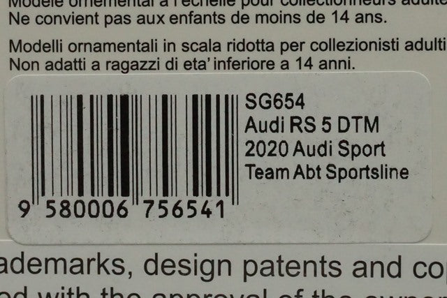 1:43 SPARK SG654 Audi RS 5 DTM Audi Sport Team Abt Sportsline N.Muller 2020 #5