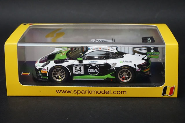 1:43 SPARK SB372 Porsche 911 GT3 R Dinamic Motorsport SPA 24h 2020 #54