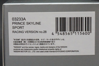 1:43 KYOSHO K03233A Prince Skyline Sports Racing Version #28