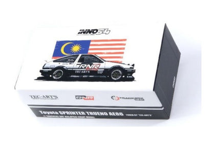 IN64-AE86T-TECARTS INNO MODELS 1:64 Sprinter Trueno AE86 Tuned TEC-ART'S TRACKERZ DAY MALAYSIA