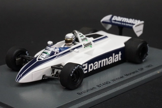 1:43 SPARK S4789 Brabham BT49D Monaco GP 1982 Winner R.Patrese