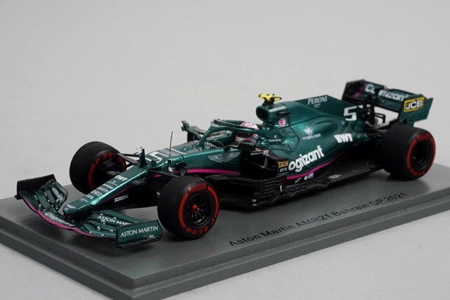 1:43 SPARK S7672 Aston Martin AMR21 Bahrain GP 2021 #5 S.Vettel