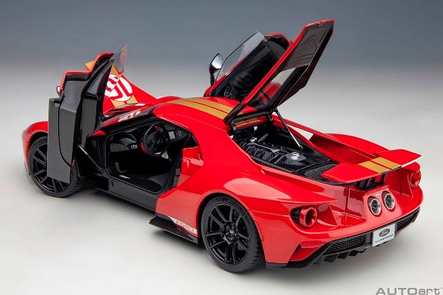 72927 AUTOart 1:18 Ford GT Alan Mann Heritage Edition Red / Gold Stripe