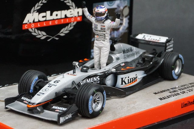 1:43 MINICHAMPS530034326 McLaren Mercedes MP4-17D Malaysia GP 2003/3/23 Winner #6 K.Raikkonen