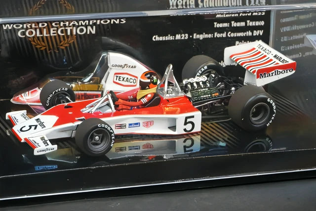 1:43 MINICHAMPS 436740005 McLaren Ford M23 E.Fittipaldi 1974 World Champion w/Engine