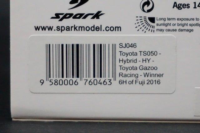 1:43 SPARK SJ046 Toyota TS050 Hybrid Gazoo Racing Fuji 6h 2016 Winner #6