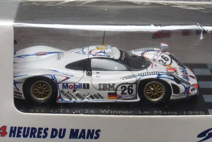 1:87 SPARK 87LM98 Porsche 911 GT1 LM Le Mans 1998 Winner #26